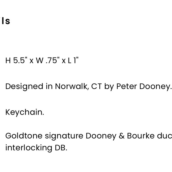 Dooney&Bourke Golden Duck Key Fob - Picture 2 of 4